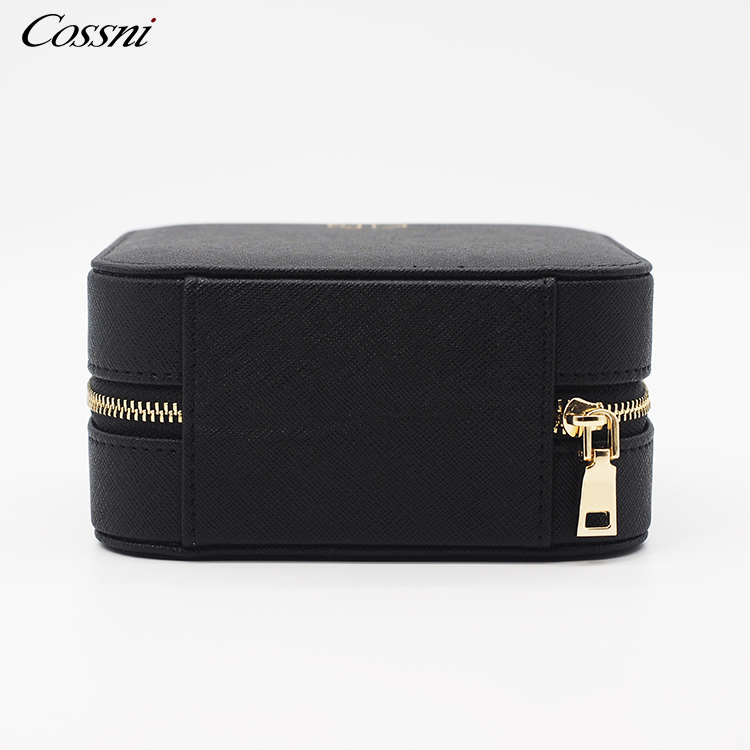 2021小(xiǎo)号定制(zhì)徽标PU皮革便攜式旅行(xíng)首飾收納盒包迷你(nǐ)手鏈戒指耳環盒帶拉鏈袋