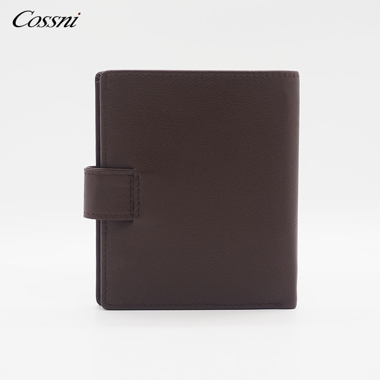 男(nán)士真皮短(duǎn)款Bifold RFID錢(qián)包