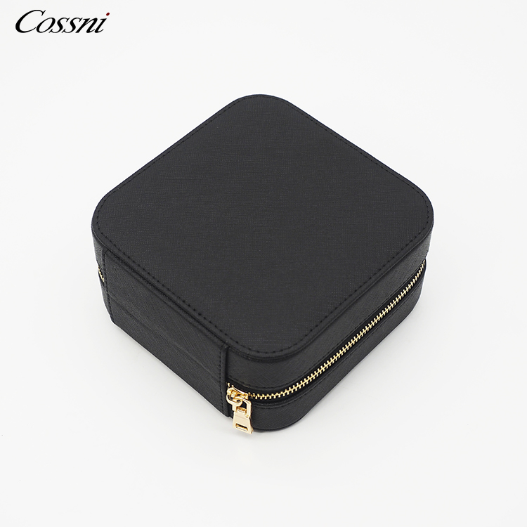 2021小(xiǎo)号定制(zhì)徽标PU皮革便攜式旅行(xíng)首飾收納盒包迷你(nǐ)手鏈戒指耳環盒帶拉鏈袋