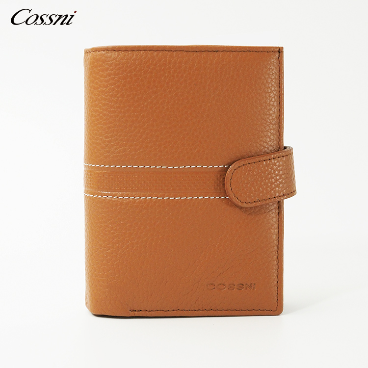 3折男(nán)士錢(qián)包Rfid錢(qián)包，帶硬币口袋，定制(zhì)短(duǎn)款設計(jì)，真皮修身(shēn)三折錢(qián)包